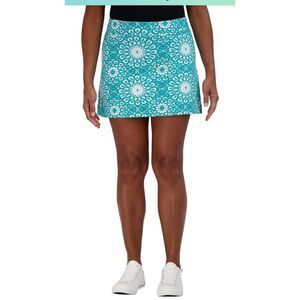 Tranquility by Colorado Clothing Ladies Teal &‎ White Kaleidoscope Skorts 2XL